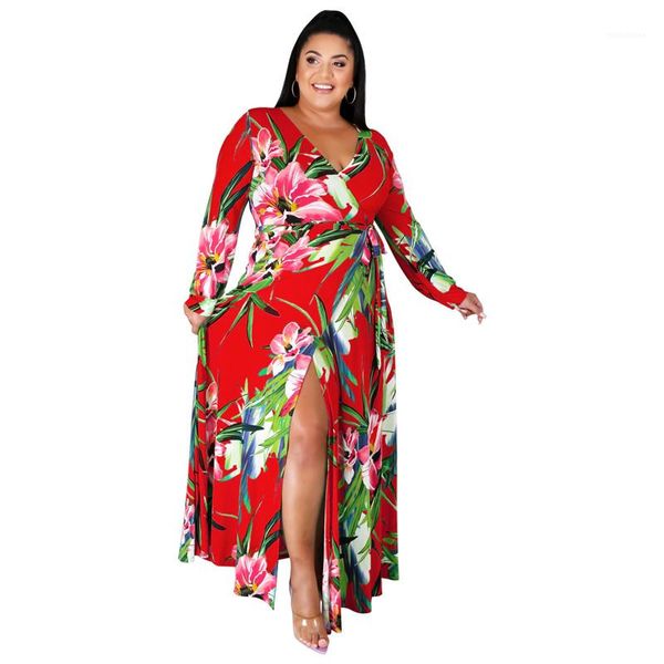 

size dress long sleeve floral printed dresses fashion plus size women clothing womens designer plus, Black;gray