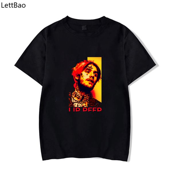 

fashion lil peep print short sleeve summer harajuku casual hiphop tees vintage streetwear sport hooded sweatshirt hoodie men t shirt