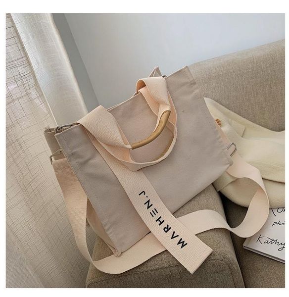 

новый холщовый мешок женщин вскользь большой емкости плеча crossbody сумка письмо простой корейский стиль сумки b350