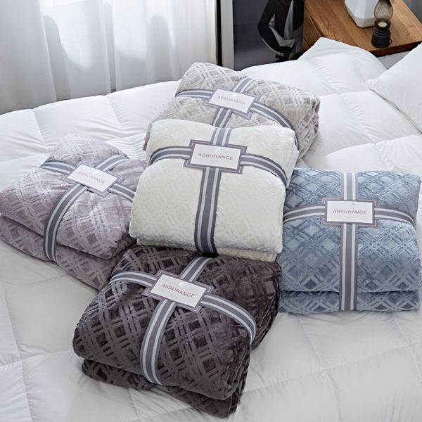 

lamb wool double blanket brushed flannel double winter blanket