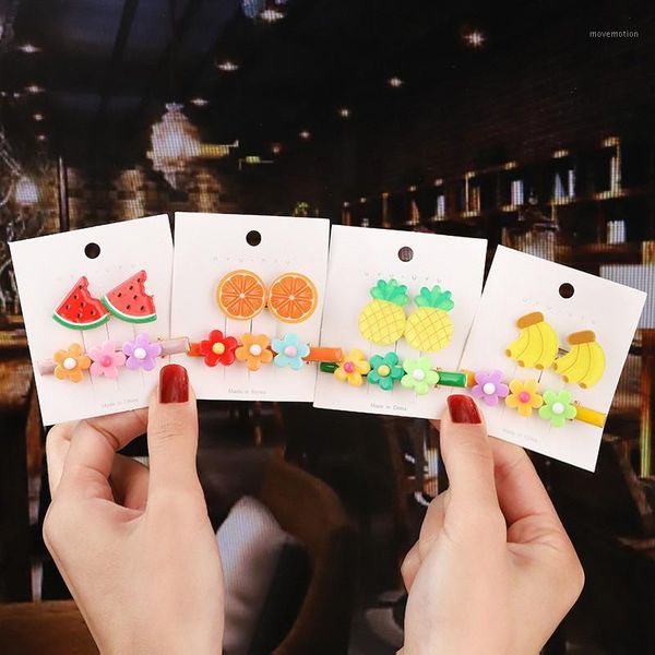 

2020 new cute girl cloud lollipop rainbow hairpins fruit candy color hair clip for girls barrettes headband kid accessories gift1, Golden;white