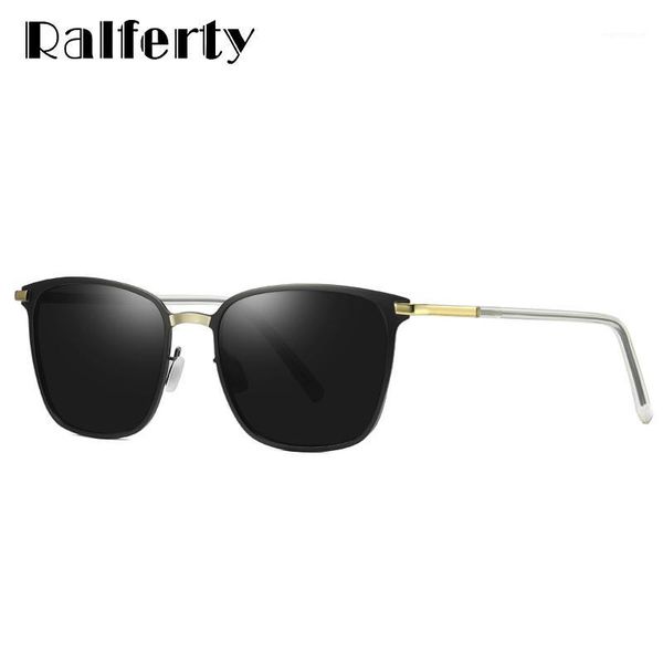 

ralferty square sunglasses men polarized uv400 black sun glasses male driving goggles eyewear d08641, White;black