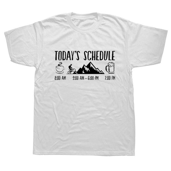 

today's schedule cyclings mountain bikings coffee beer funny printed short sleeve male tshirt hooded sweatshirt hoodie men t shirt