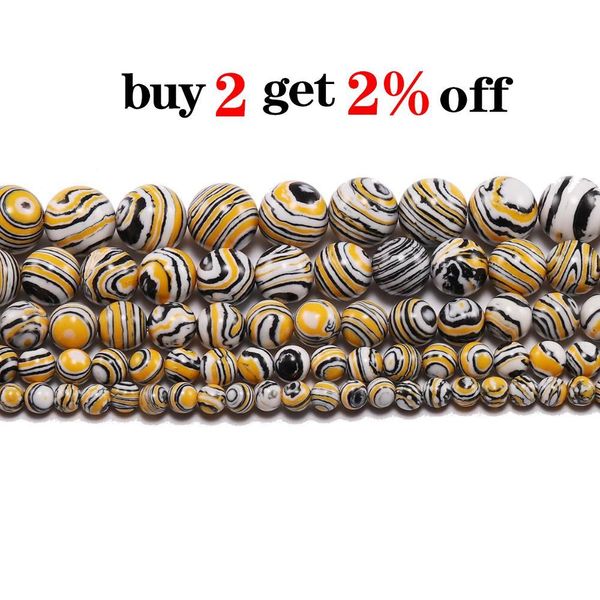 

striped yellow malachite stone beads round loose spacer bead strand 4 6 8 10 12 mm for jewelry making diy bracelet h jllefq