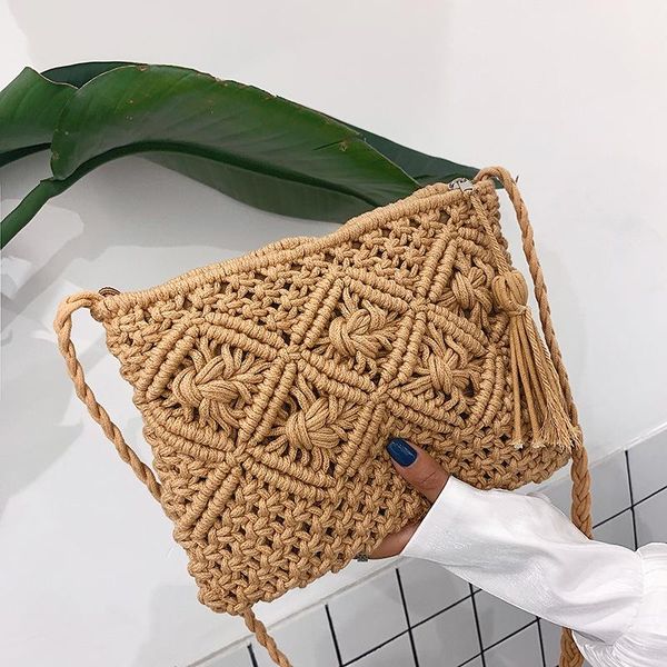 

fashion fringed square beach bag female new popular woven shoulder bag ladies handbag 01-sb-xfstxk
