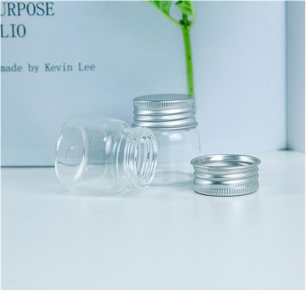 

37*40*24mm 20ml glass bottles aluminium cap transparent clear liquid gift candy container empty wishing bottles ja bbyuqr