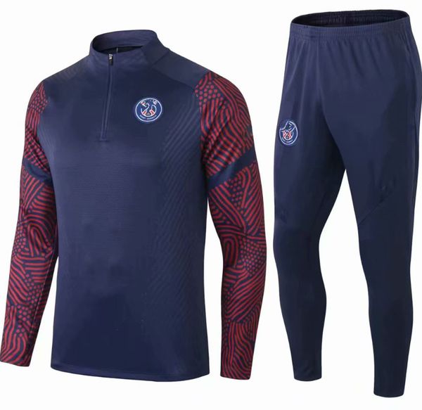 

20 21 new mens football tracksuit soccer tracksuit training suit jacket 2020 2021 men training survetement foot chandal tuta jogging 103, Black