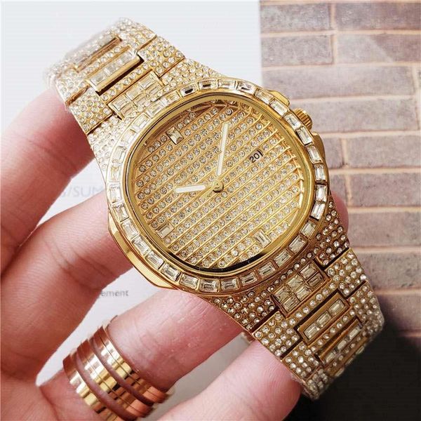 

женская мужская luxe мода часы сапфир полный валет из нержавеющей стали кварцевый механизм наручных часов с календарем груза падения, Slivery;brown