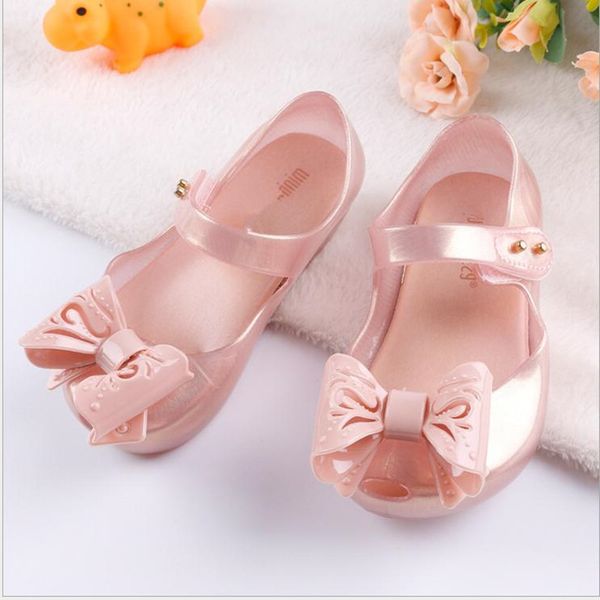 

treasure mini melissa 2020 new summer kids girls shoe jelly sandals non-slip kid shoes, Black