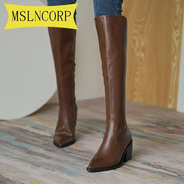 

boots plus size 34-43 mirror leather thigh high women heels over the knee for point toe heel, Black