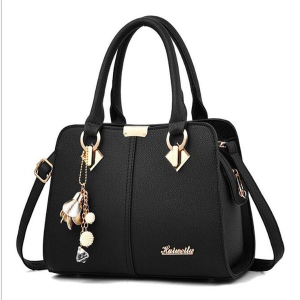 

handbags bags for women 2020 new fashiontote bag pu zipper solid color shoulder messenger bag