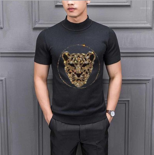 

2021 autumn casual men's sweater o-neck drill slim fit knittwear mens sweaters pullovers men1, White;black