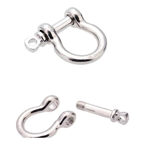 

50pcs zinc alloy u shape o shape shackle for outdoor camping hiking survival rope bracelets horseshoe buckle carabiner a qylhzx