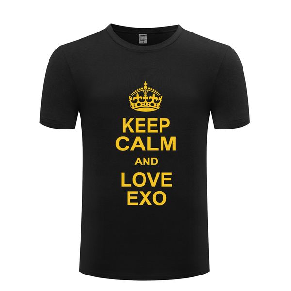 

keep calm and love exo fans mens men t shirt tshirt 2018 new short sleeve cotton casual t shirt tee sport hooded sweatshirt hoodie
