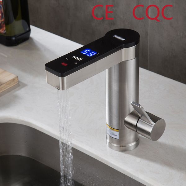 

instant water heater faucet electric faucet sink shower heating tap tankless stainless steel water heater digital display