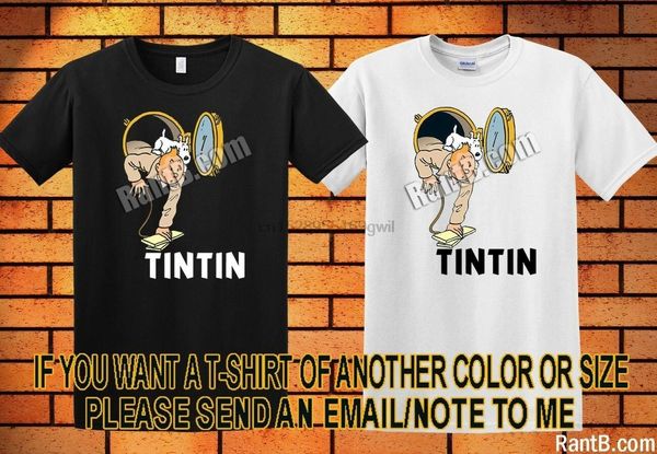 

tintin and snowy logo cartoon t-shirt mens black white short sleeve shirt sport hooded sweatshirt hoodie