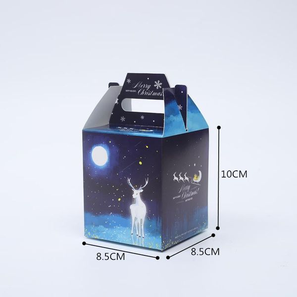 

stobag 40pcs merry christmas candy chocolate packaging paper handle box blank handmade gift supplies 8.5x8.5x10cm party bbyzay bwkf