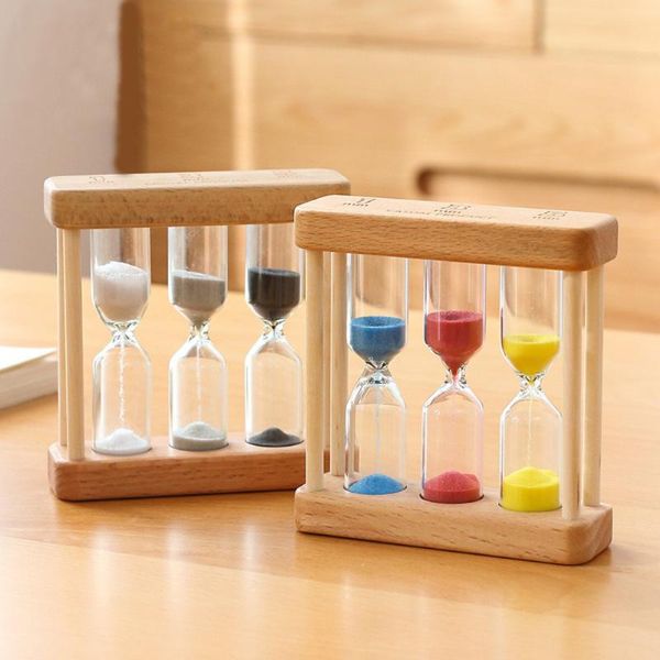 Andere Uhren Zubehör 1/3/5 Minuten Holzrahmen Sanduhr Sanduhr Sanduhr Timer für Kinder Zähneputzen Tischdekoration Geburtstagsgeschenke