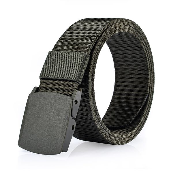

men's resin buckle nylon canvas belt outdoor sports leisure student belt youth training nylon belt sdl-bk8001, Black;brown