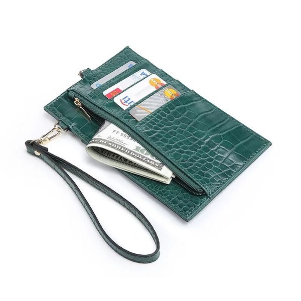 

2020 fashion business credit slim women men phone purse holder pouch with zipper and side car key hook card wallet