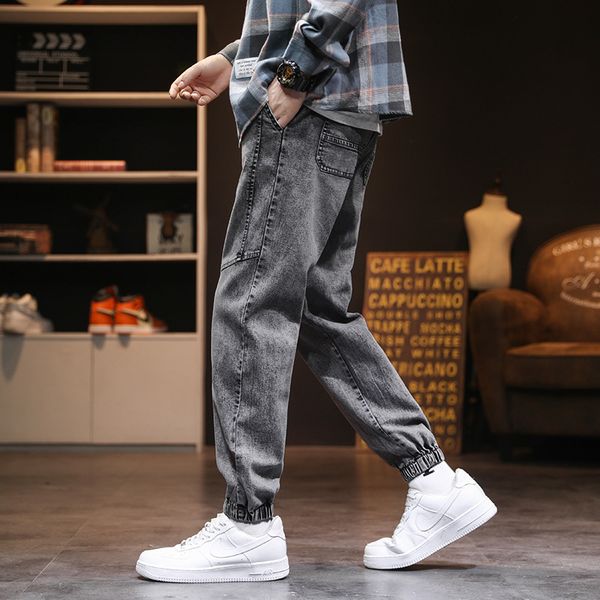 

мужские инструментальные джинсы новые моды досуг штаны весной и осенью, Blue