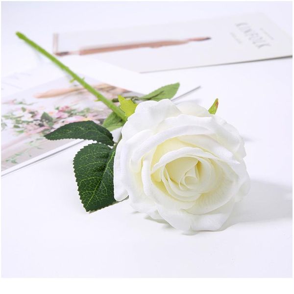 

50 см красная роза шелк искусственные розы белые цветы бутон поддельные цветы для дома валентина подарок подарок свадебное украшение индо бб