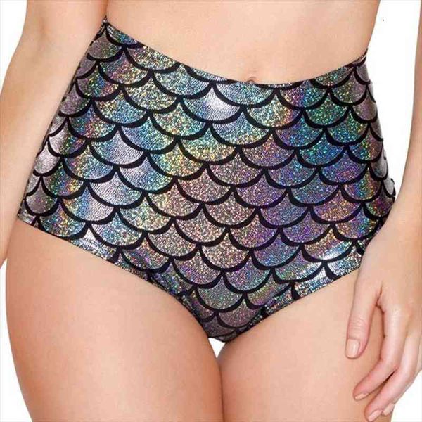 

women high waist bling stretch shorts beach slim knickers skinny shorts casual fish scale club party, White;black
