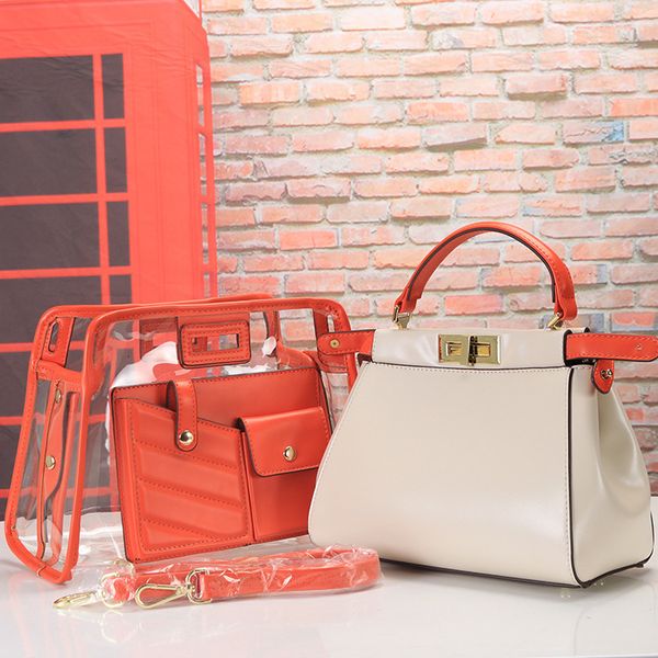 

2020 fashion handbags set of two clarity ladies bag high qty