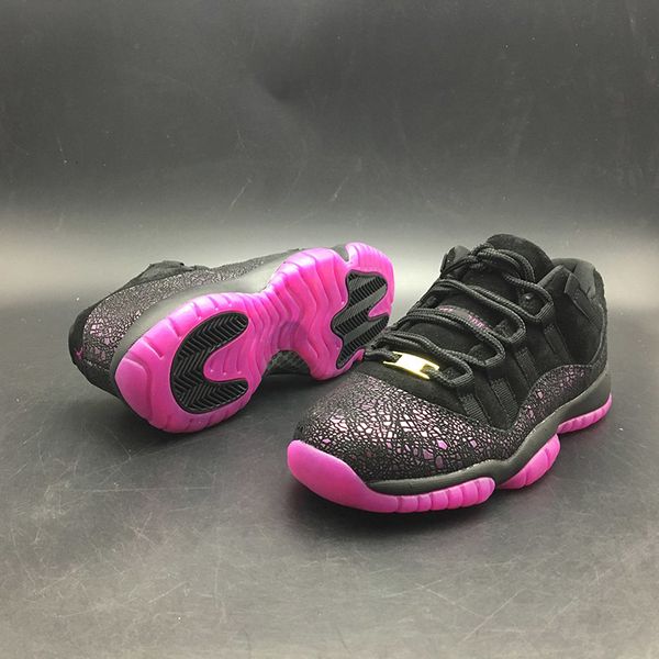 

new releasing 11 low-think 1 unique women shoes 11s black/fuchsia blast dubrae 2011 womens sneaker