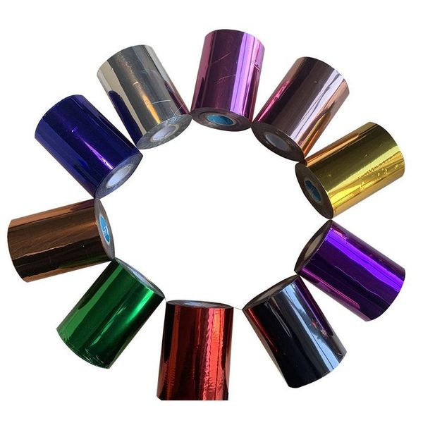 

1 roll 8cmx120m 10 colors stamping foil heat transfer laminating napkin gilding pvc business car jllkhb
