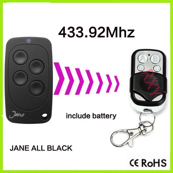 

remote controlers jane all black 433.92mhz control gate garage door 433mhz1