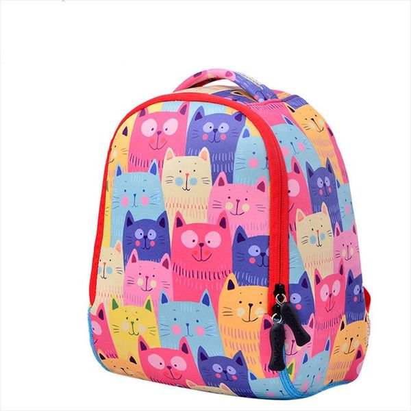 

качество водонепроницаемые сумки cat школа охладиться monsters детские рюкзак мультфильм животных дети школьные сумки для мальчиков малышей