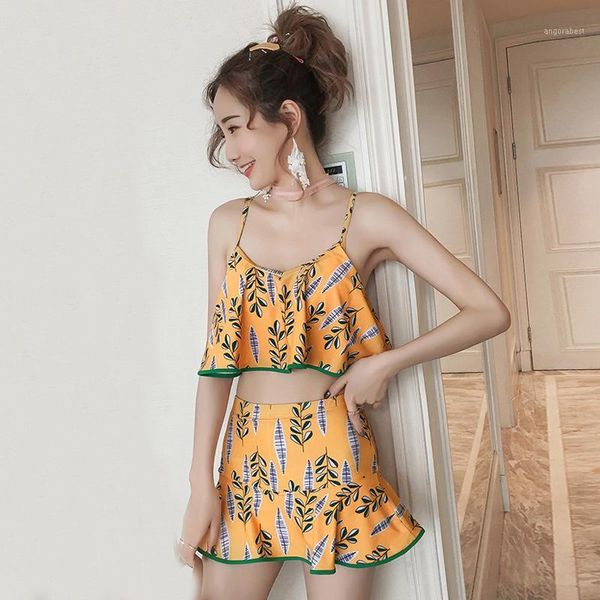 

strap flounce swimsuit skirt push up two piece swimwear women with pad ruffle swimming suit under wire boxer bottom beach wear1, White;black