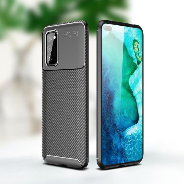 

for huawei nova 6 se carbon fiber texture shockproof tpu case