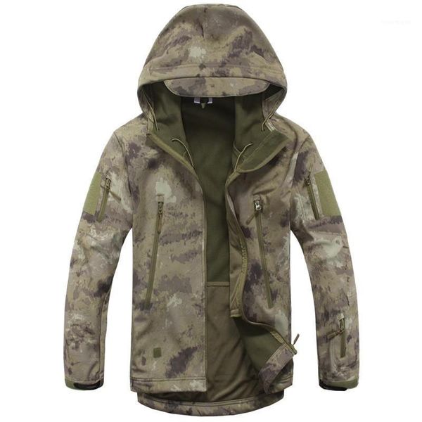 

peau de requin camouflage manteau veste militaire hommes imperméable tactique softshell hoodies armée coupe-vent vestes1, Black