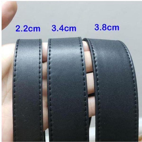 

mens designer bluxury leather business belts womens big gold buckle with box 2.0cm+3.4cm+3.8, Black;brown