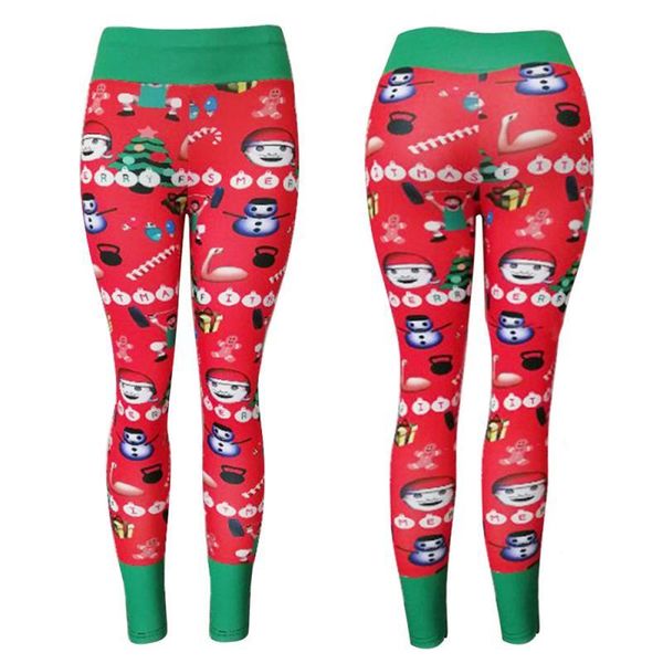 

2020 new christmas high waist yoga pants women scrunch buleggings gym sports pants leggins deporte leggings, White;red