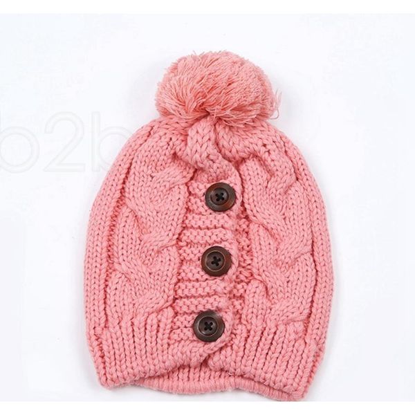 

fashion women warm knitted hat fashion winter ear protection button twisted beanie cap outdoor soft ski cap sqcrza dh_seller2010