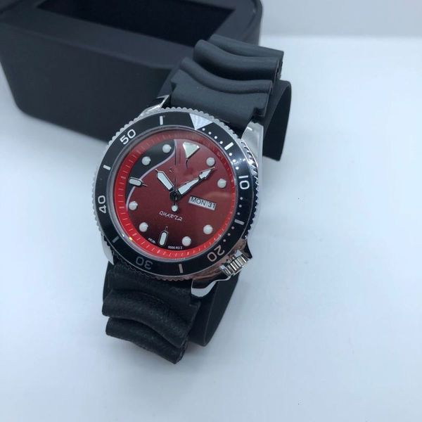 

quartz double calendar exquisite 2021 tape men's watch 2021, Slivery;brown