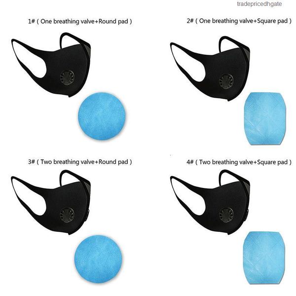 

dust and smoke anti pollution mask with air pad breathing valve