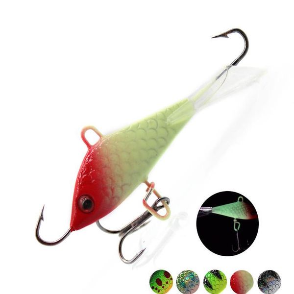 

gobygo ice fishing lure 55mm 7.4g lead head sinking vib wobbler jigging hard baits fishing hooks pike perch carp fish jllbwx