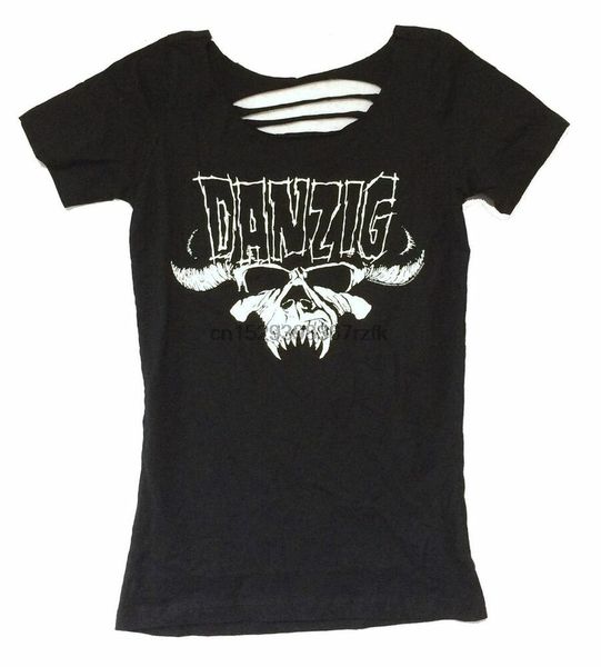 

danzig classic beast skull slash back girls juniors black shirt new official sport hooded sweatshirt hoodie