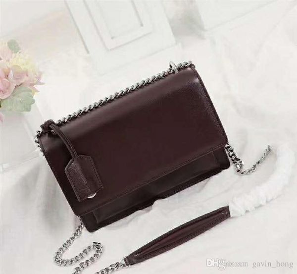 

мода 22 см женская сумка кожаная женская сумочка марка леди сумка высокое качество реальные натуральные кожаные сумки сумки сумки, Black;red