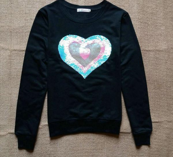 

New Autumn Standard Love Test Lantejoules Women's T-shirts Oca7, White