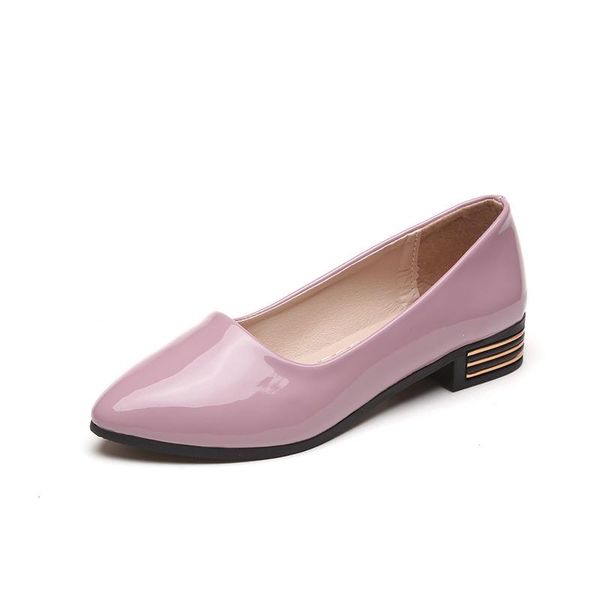 

new plus size women shoes woman ballet flats pointed toe slip on leather casual shoes loafers low heel single solid ladies, Black