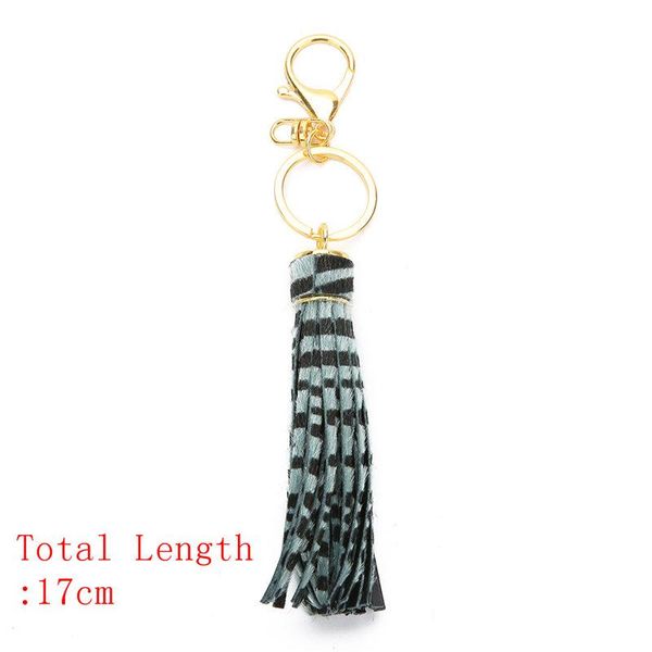 

louleur new splice long pu leather tassel gold key chain brown green purple keyring bag hanging pendant jewelry for women wmtowl yyysports