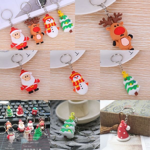 

1x71z креативного кулона цепь pendantsoft резинового ключ кулон цепь елка снеговик украшение клей капает куклу аксессуары для эл