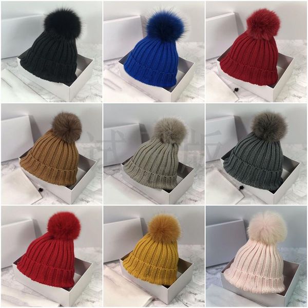 

2020 europe and america fashion women fur ball soft texture wool hat, Blue;gray