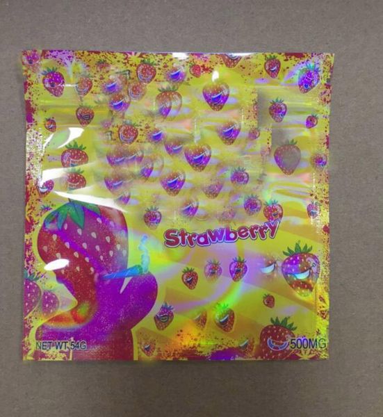 

2021 fashion edibles packaging bag empty resealable gummy packaging 500mg candy mylar zipper plastic bag smell proof zipper mylar bags