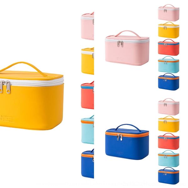

rsdf4 new pu portable portable large capacity box storage bag cosmetic box candy color cosmetic storage bag buqsw